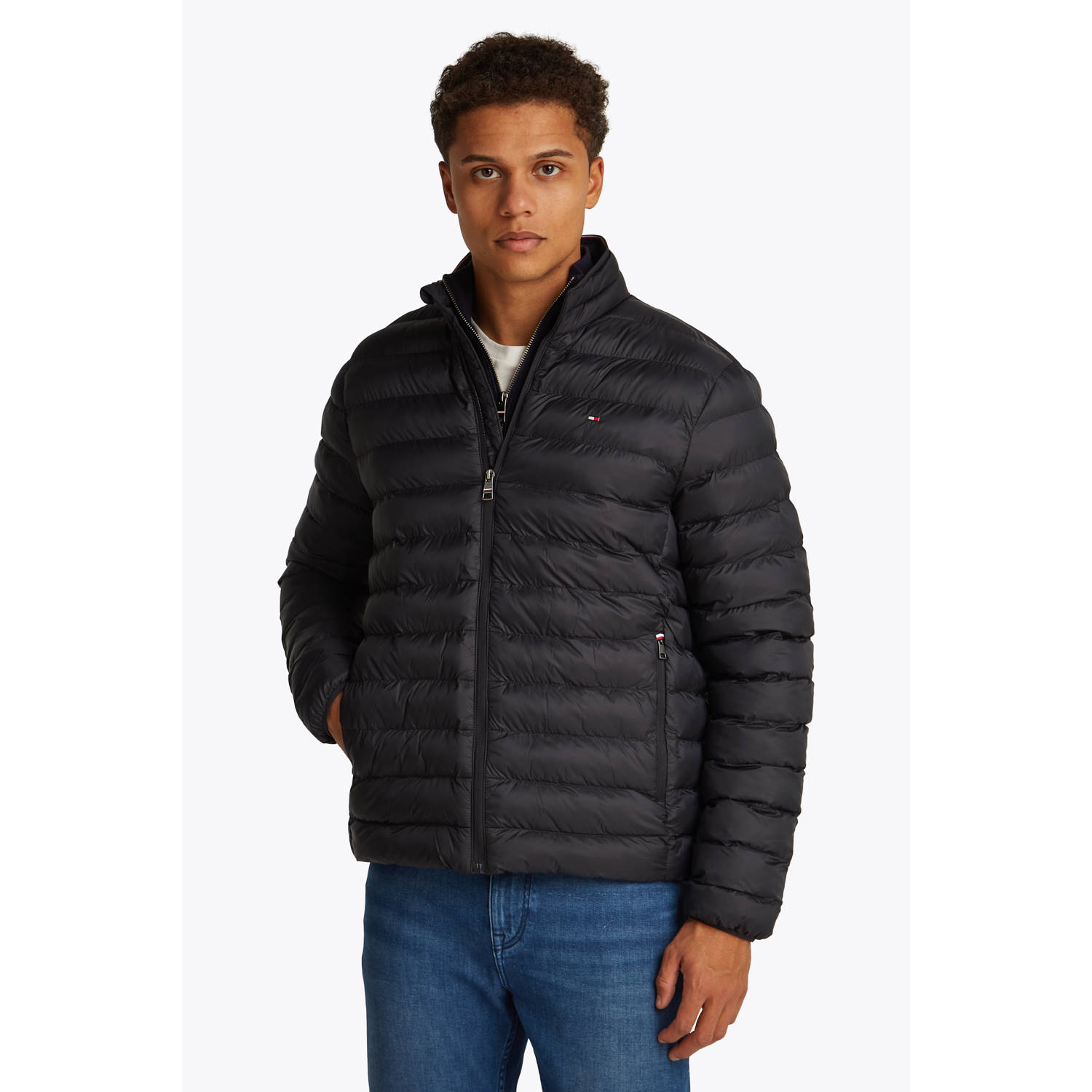 Tommy Hilfiger gewatteerde jas zwart