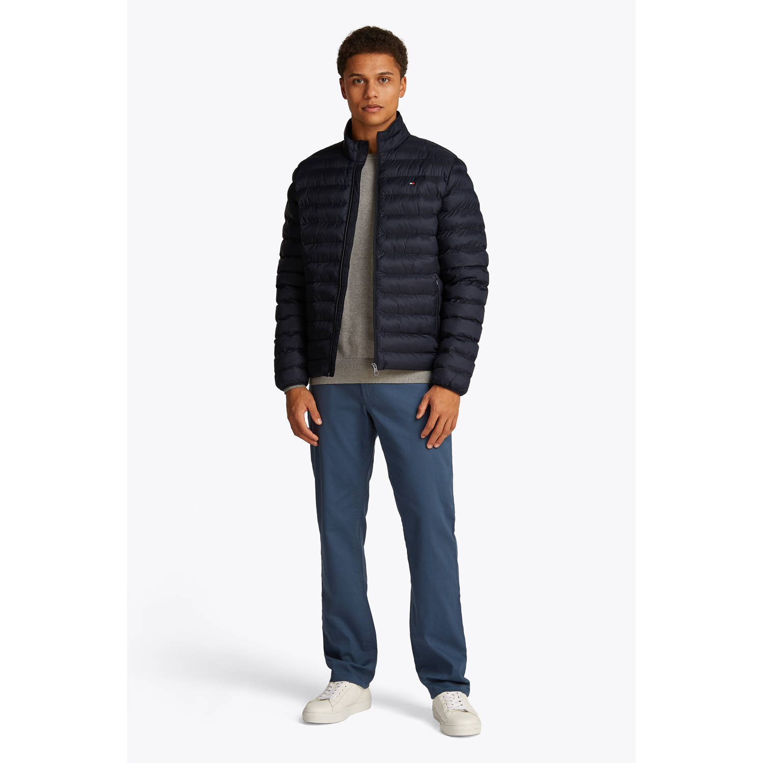Tommy Hilfiger gewatteerde jas donkerblauw