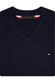 thumbnail: Tommy Hilfiger gebreide trui donkerblauw