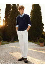 thumbnail: Tommy Hilfiger gebreide trui donkerblauw