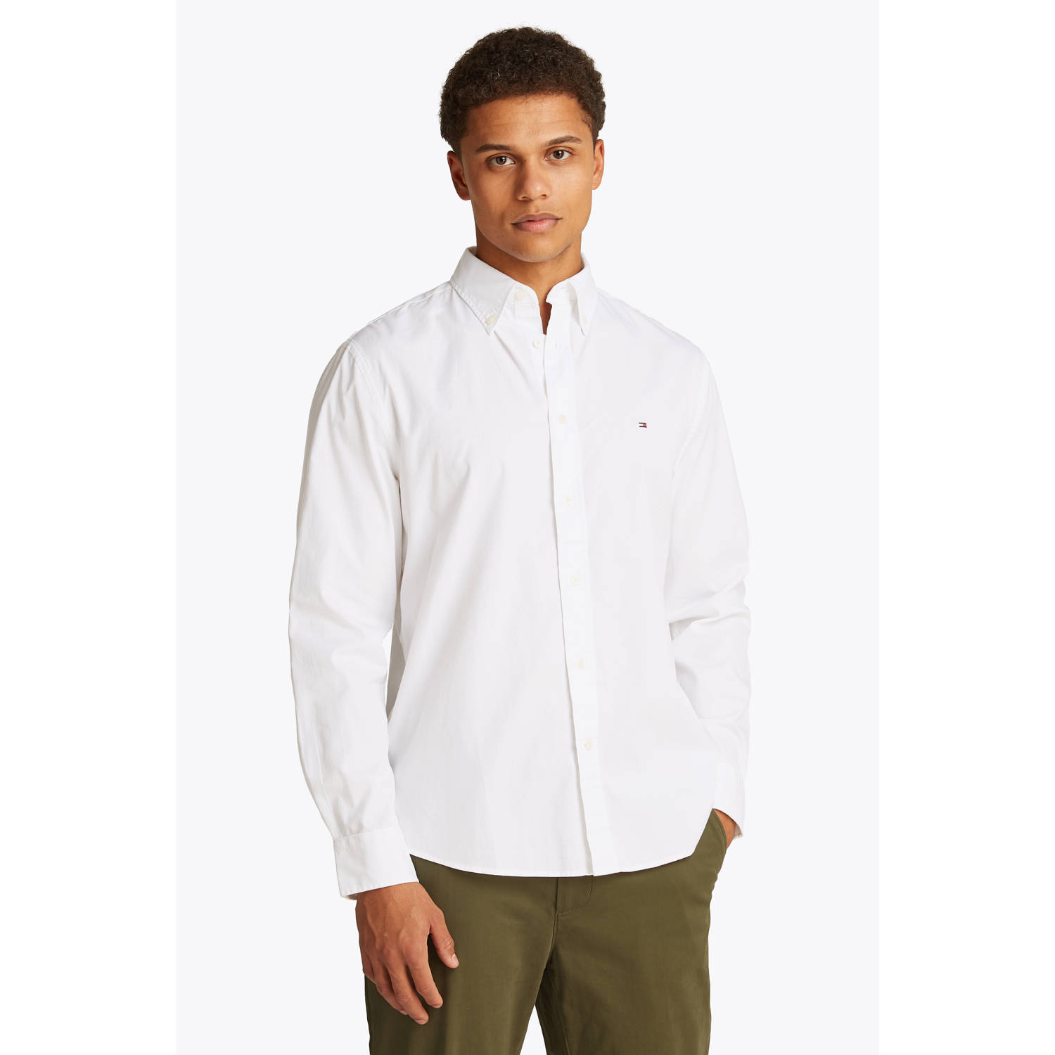 Tommy Hilfiger regular overhemd CORE FLEX POPLIN white