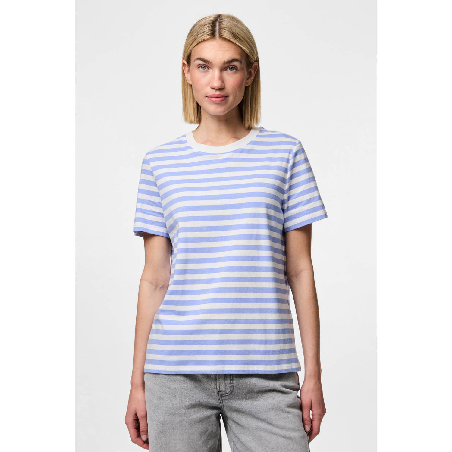 Pieces Shirt met korte mouwen PCRIA SS TEE STRIPES NOOS BC
