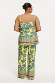 thumbnail: YOEK wide leg regular waist casual broek multi