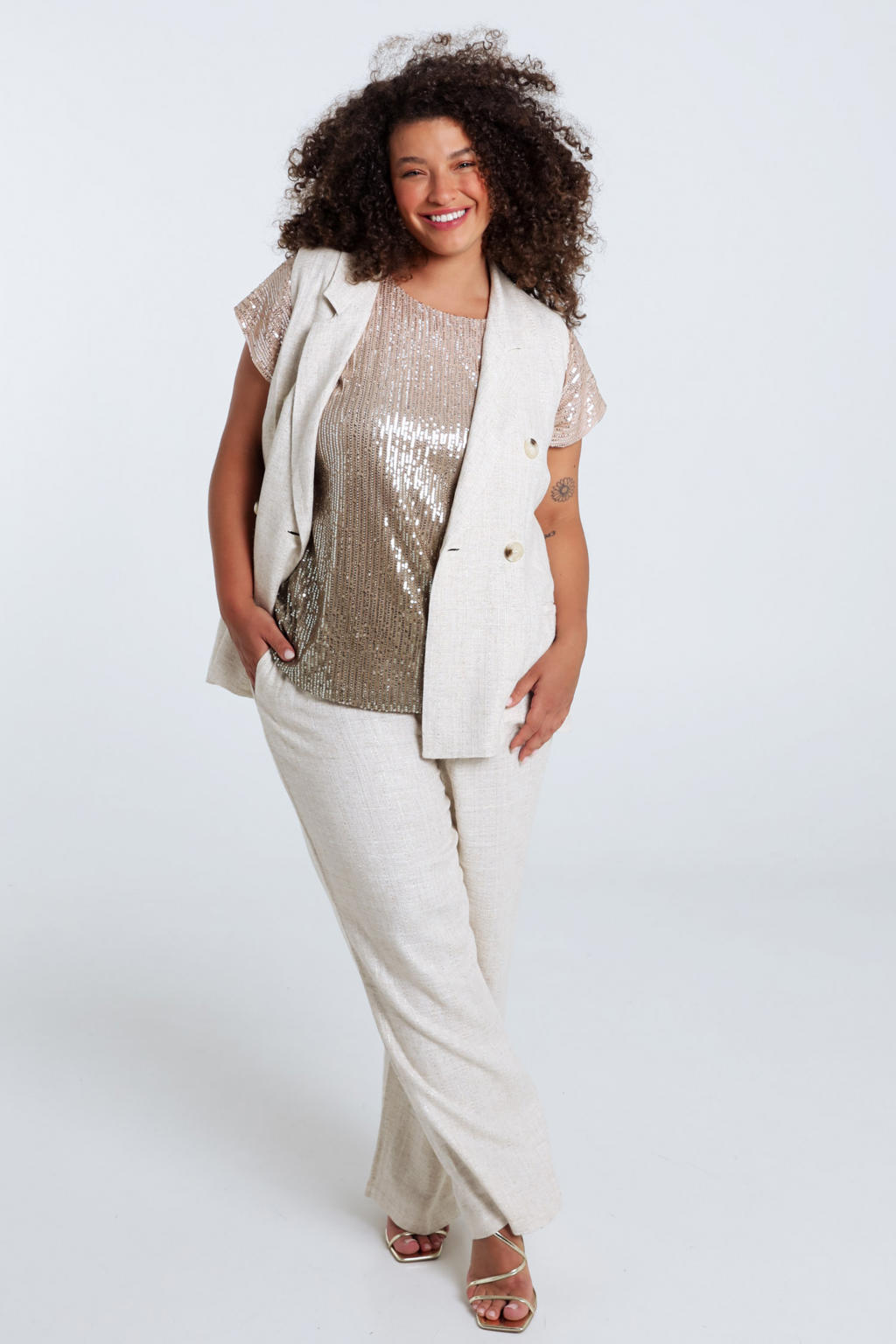 Paprika gilet beige