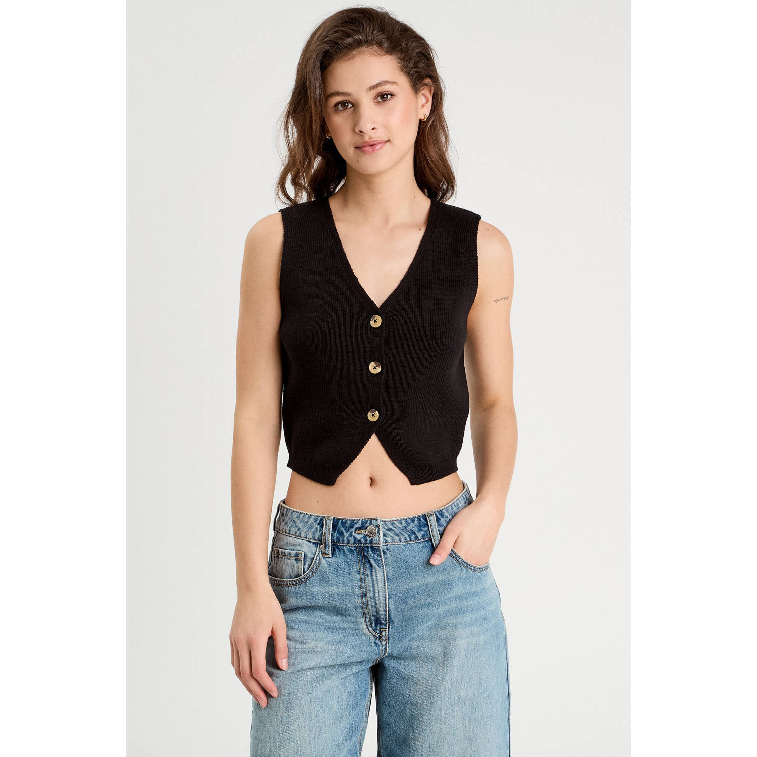 Cache gilet zwart