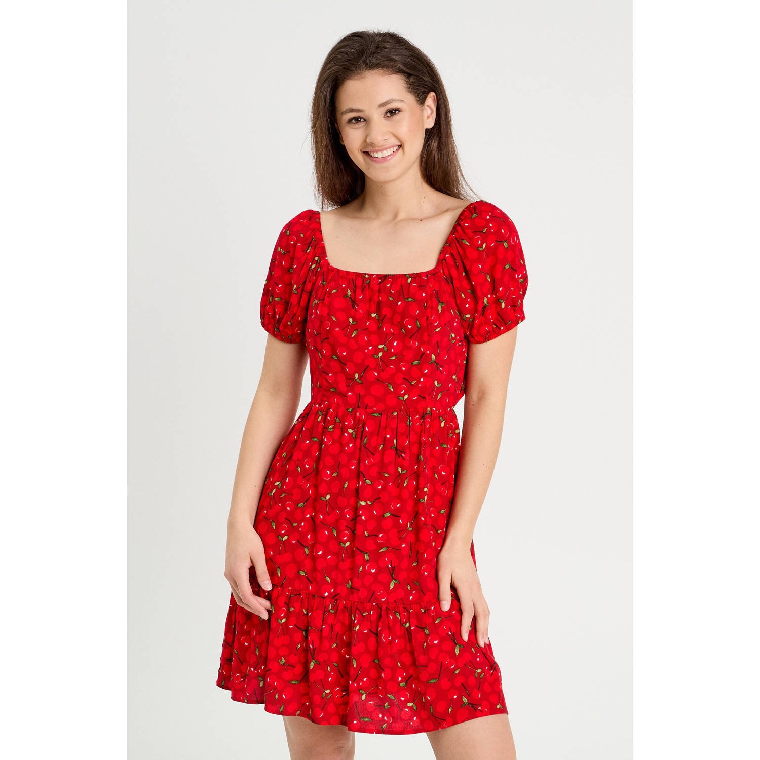 Cache zomerjurk rood