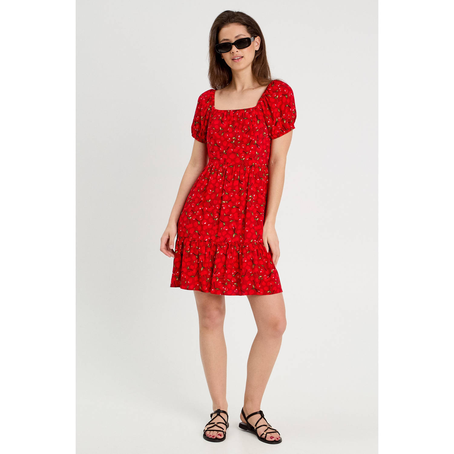 Cache zomerjurk rood