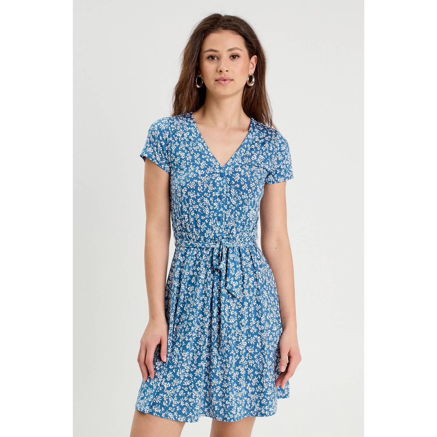 Cache mini jurk blauw