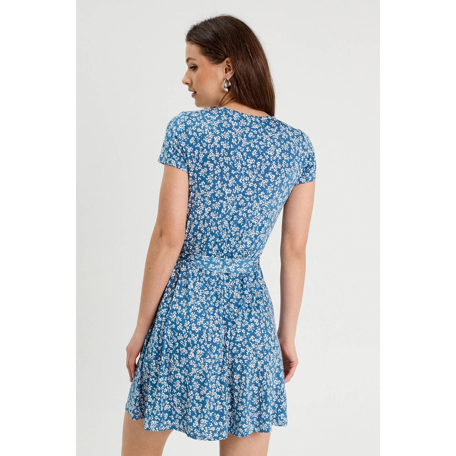 Cache mini jurk blauw