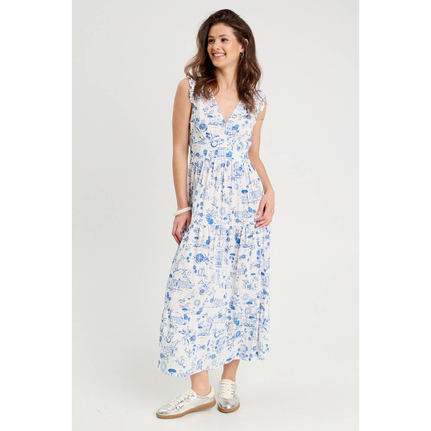 Cache zomerjurk blauw