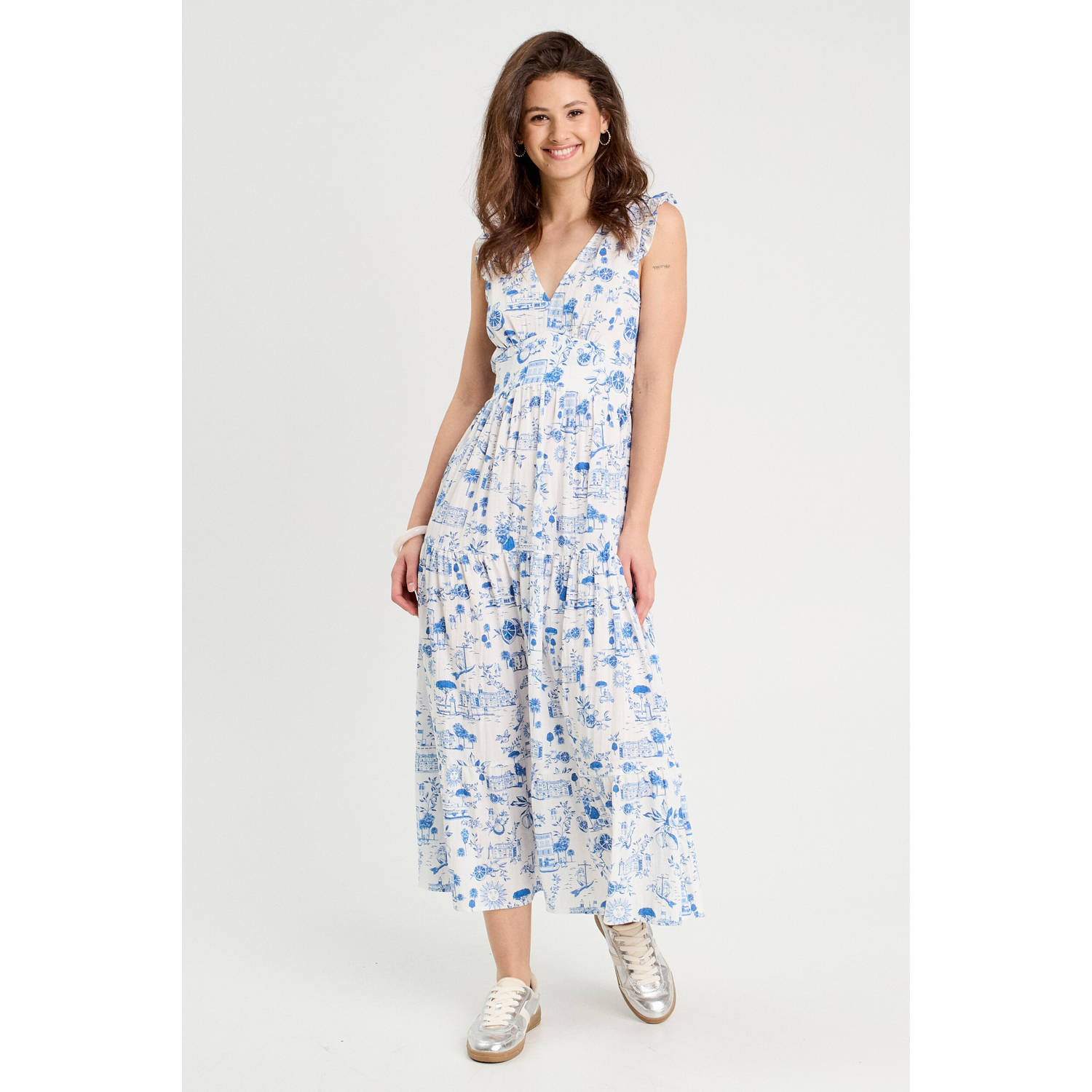 Cache zomerjurk blauw