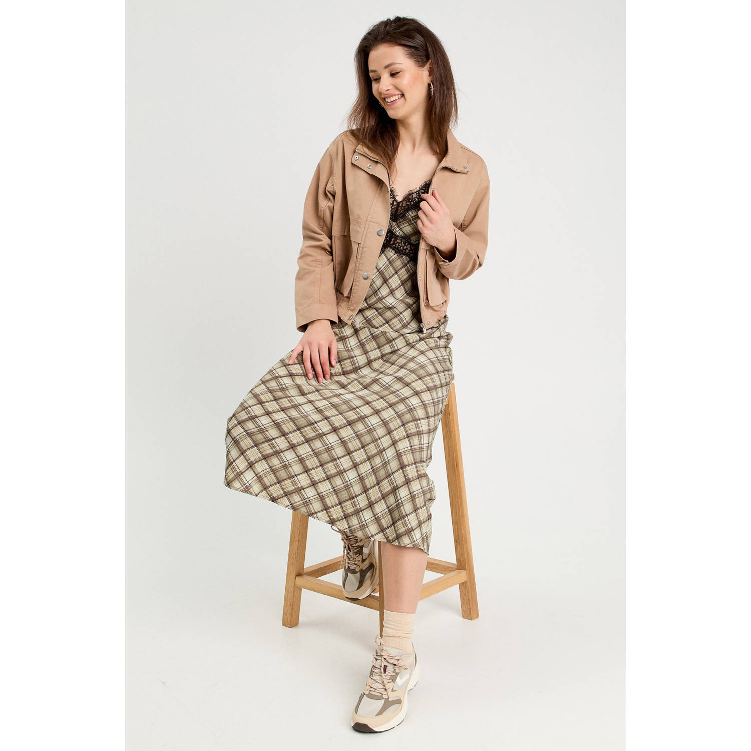 Cache zomerjurk beige