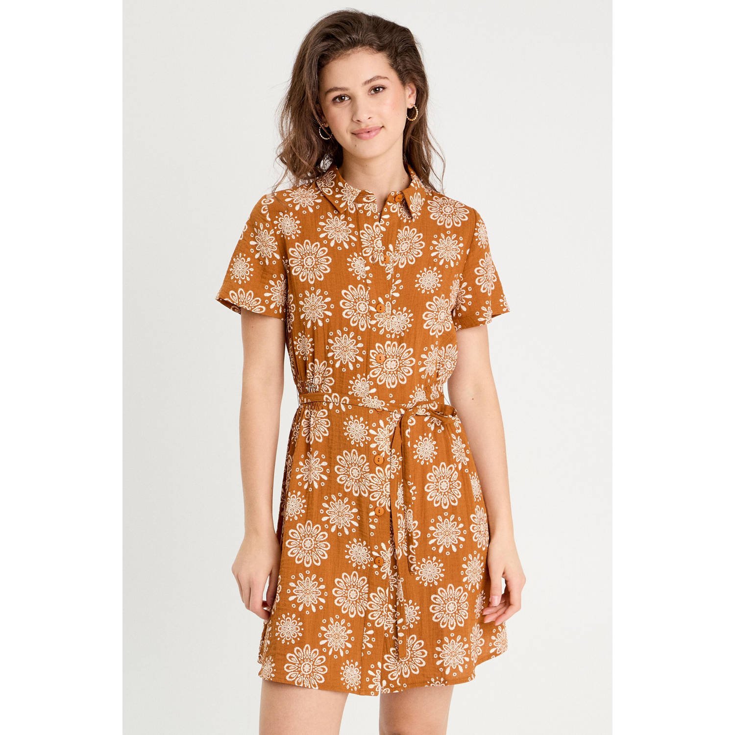 Cache blousejurk camel