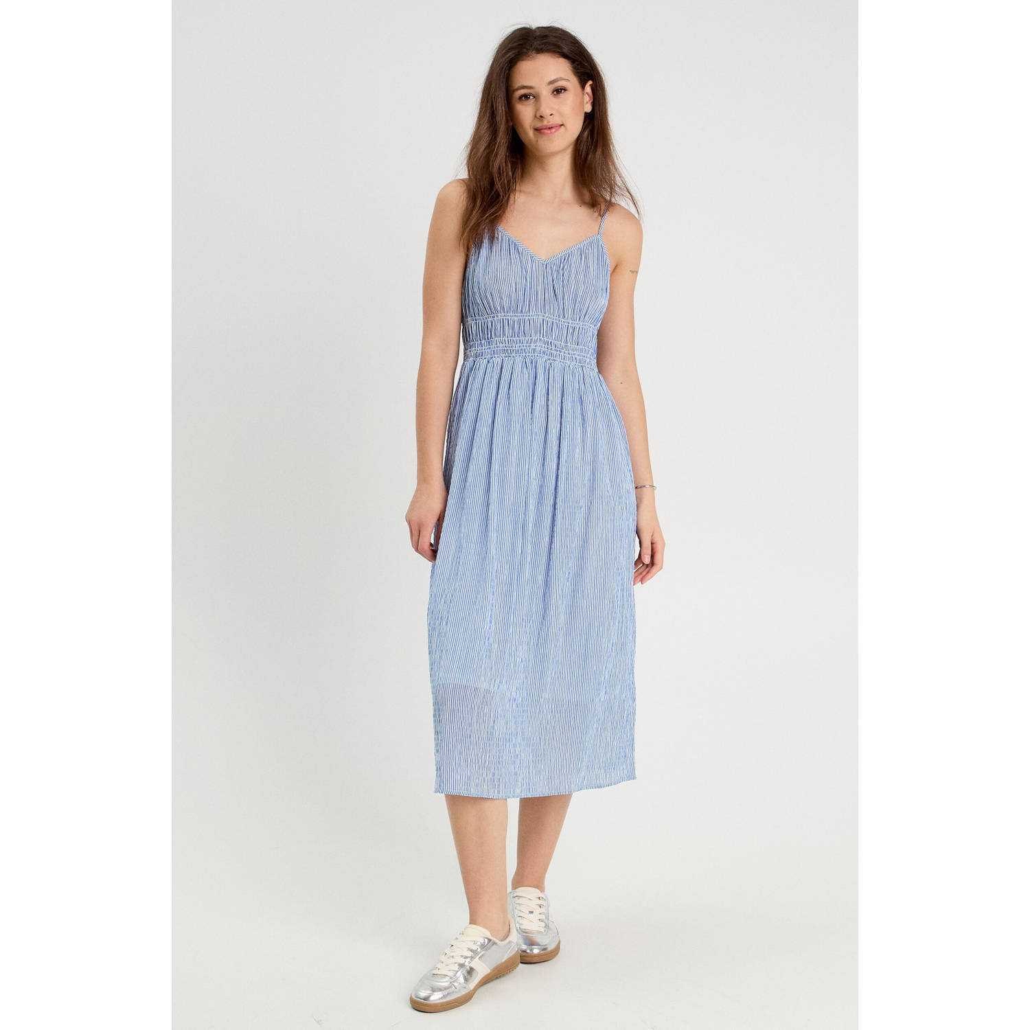 Cache midi jurk blauw