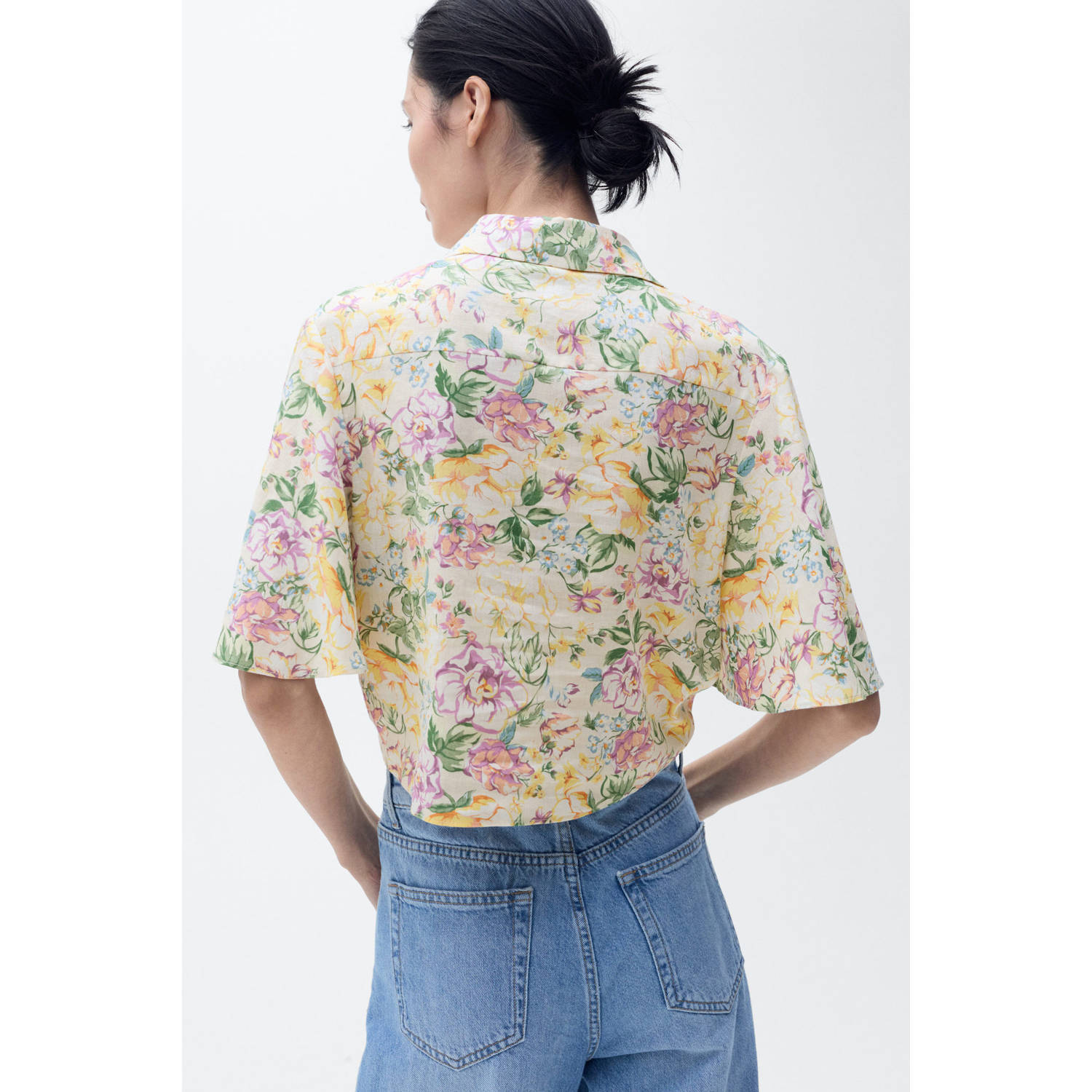 Mango linnen blouse multi