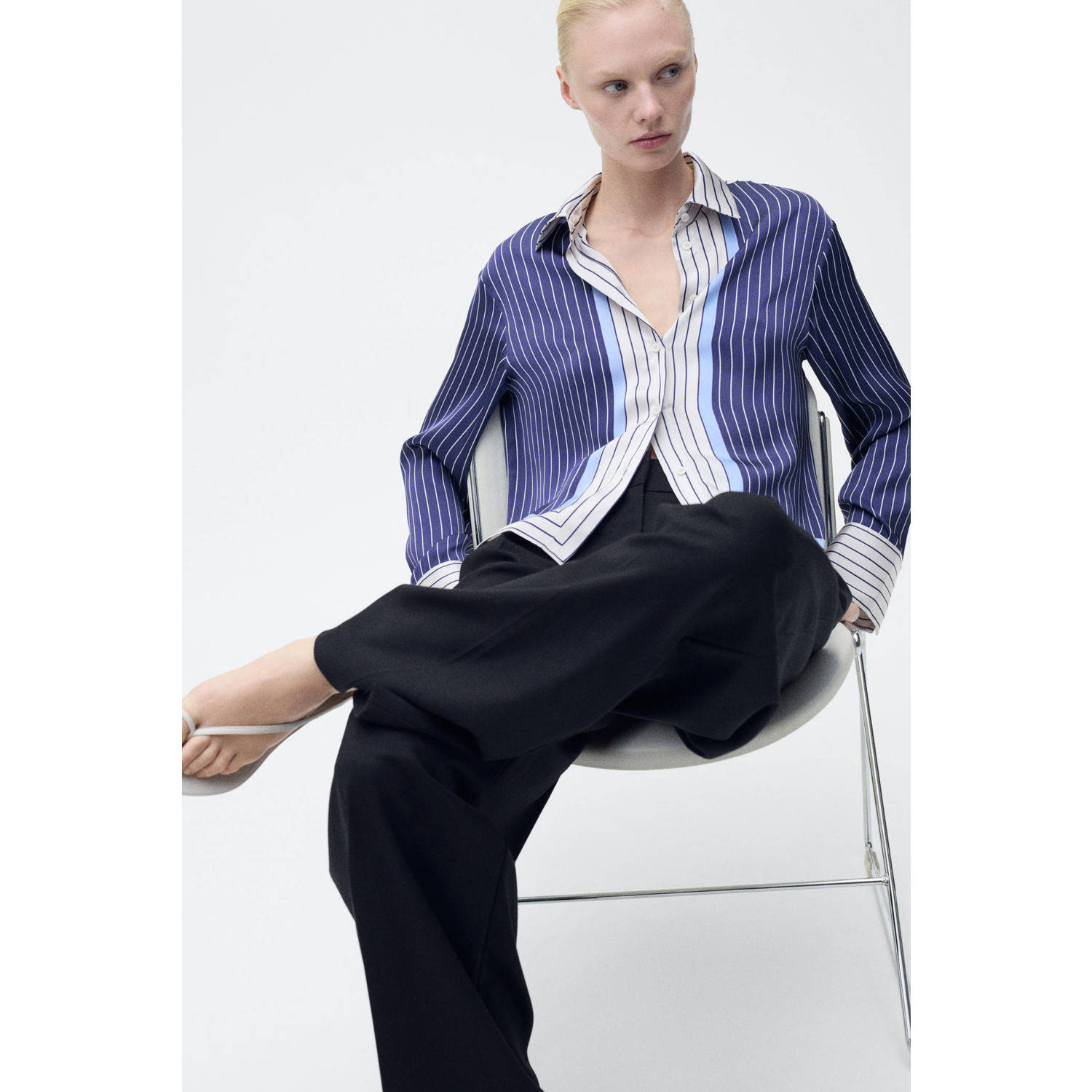 Mango blouse blauw