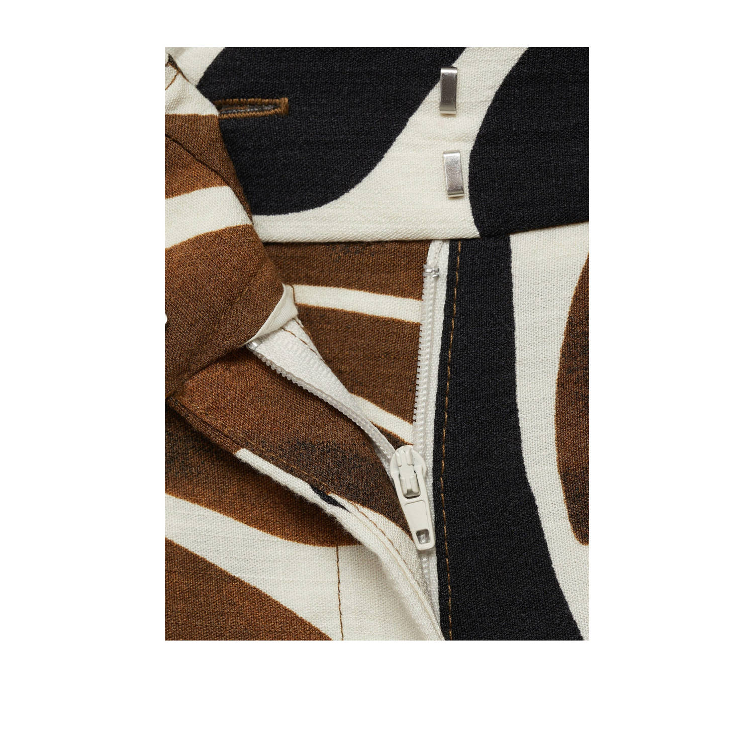 Mango wide leg regular waist broek ecru