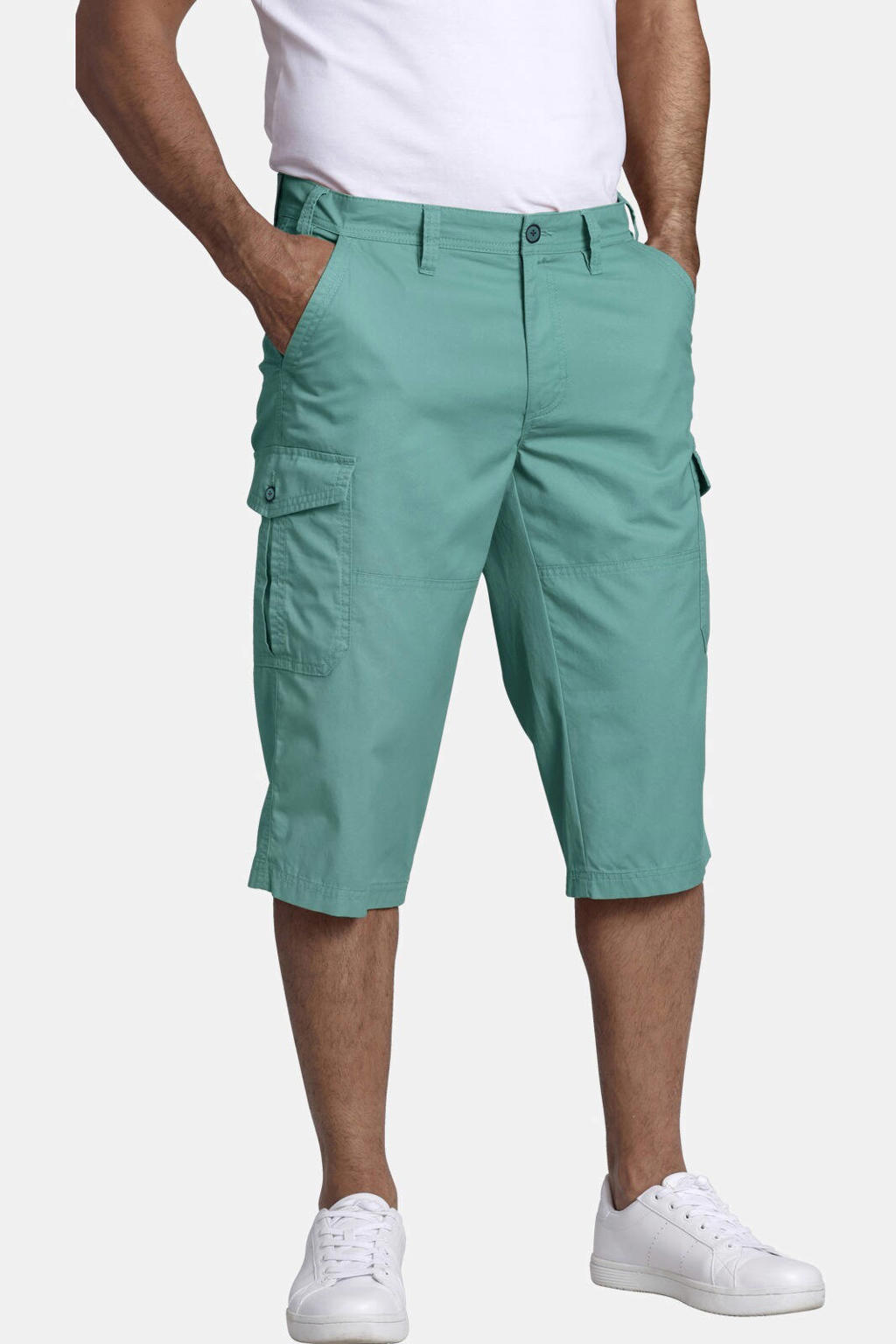 Jan Vanderstorm loose fit cargo short JERE Plus Size turquoise