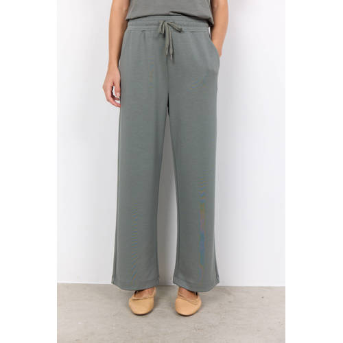 Soyaconcept wide leg high waist broek grijsgroen afbeelding