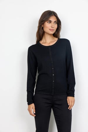 vest zwart fijn gebreid