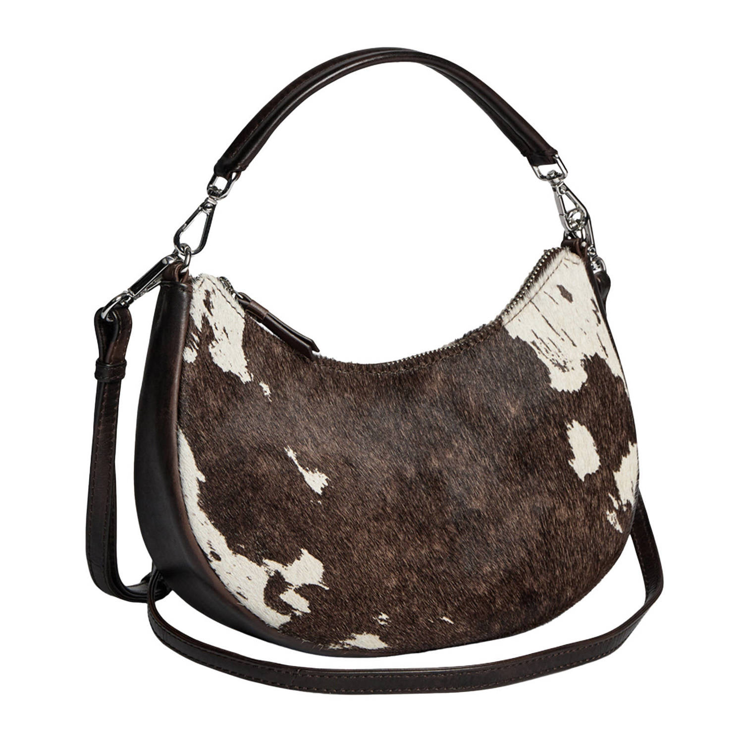 Markberg leren crossbody tas Helia bruin wit