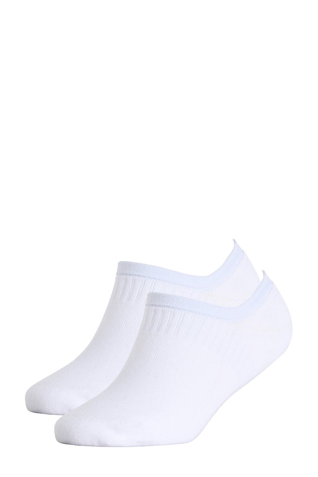 Yellow Moon sneakersokken - wit (set van 4)