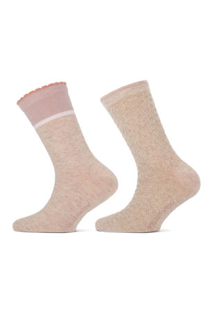 sokken - beige melange (set van 2)
