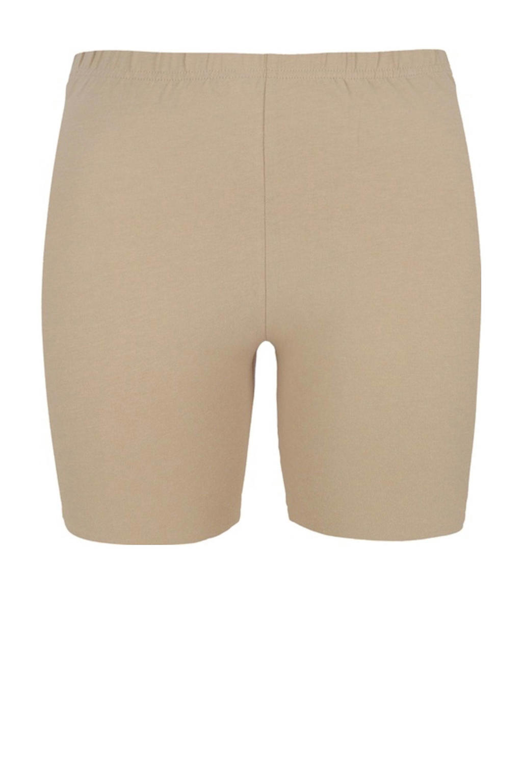 Beige meisjes Yellow Moon biker short van stretchkatoen met elastische tailleband en effen