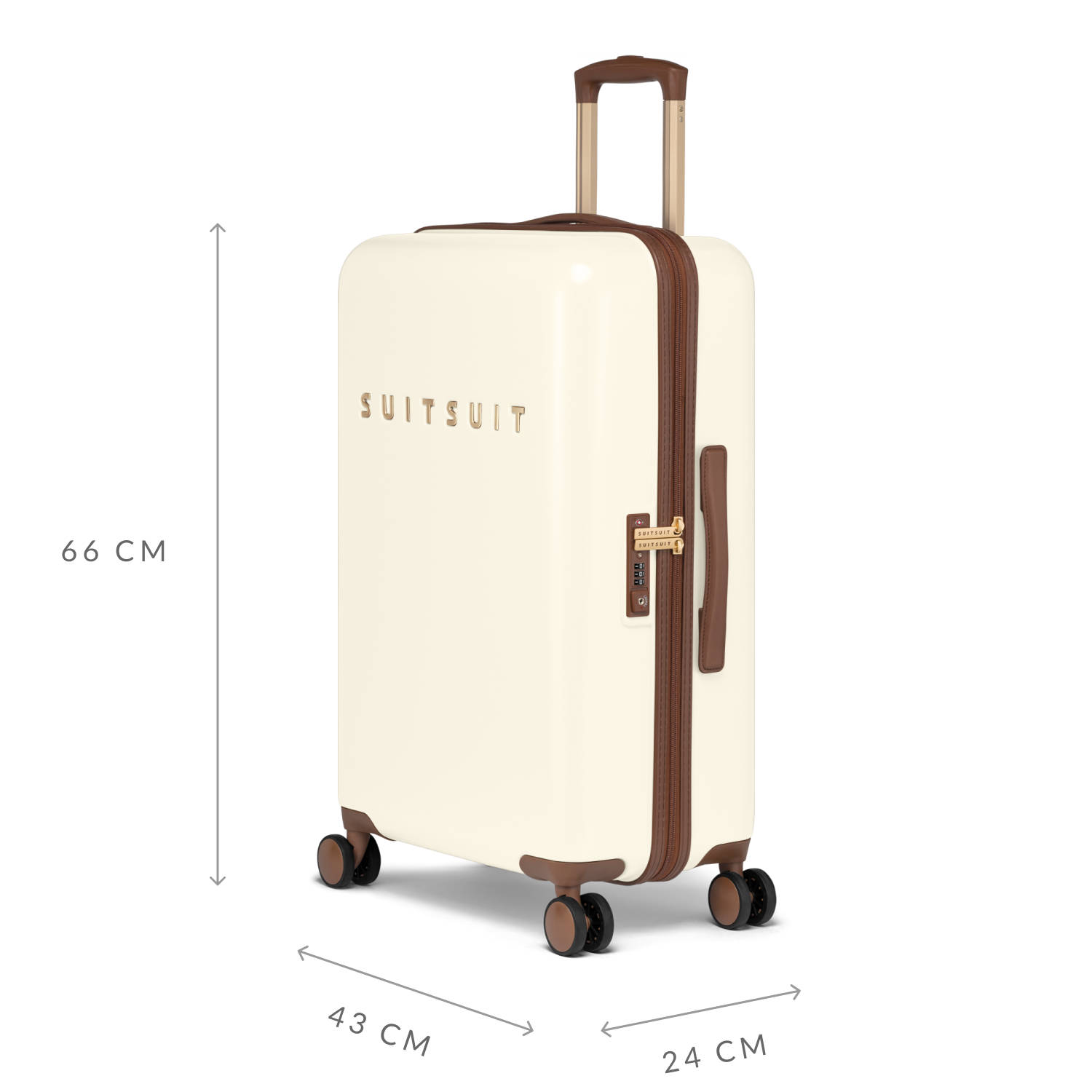 Suitsuit trolley Fab Seventies 66 cm. Antique White