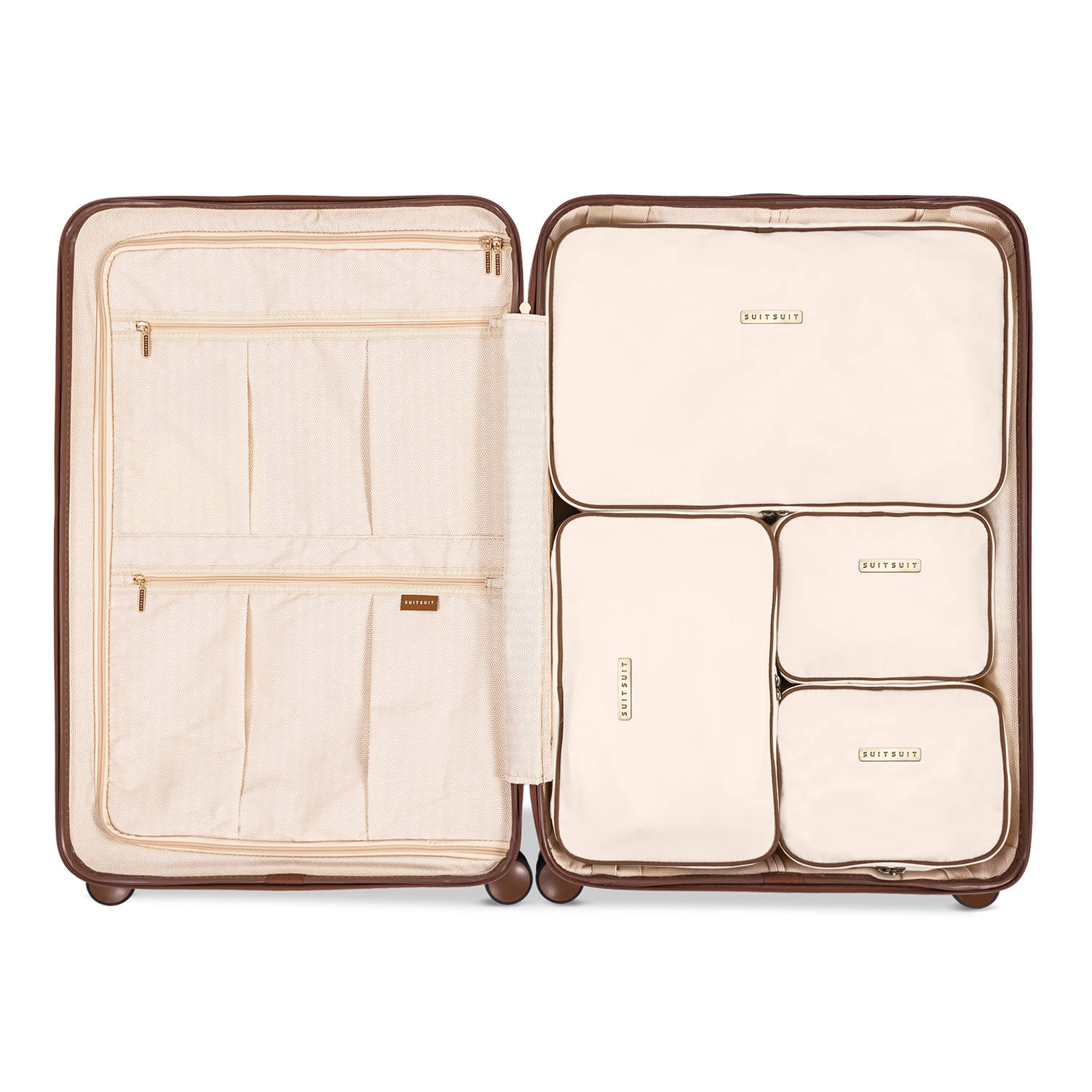 SUITSUIT packing cubes Fab Seventies 76 cm. set van 4 Antique White