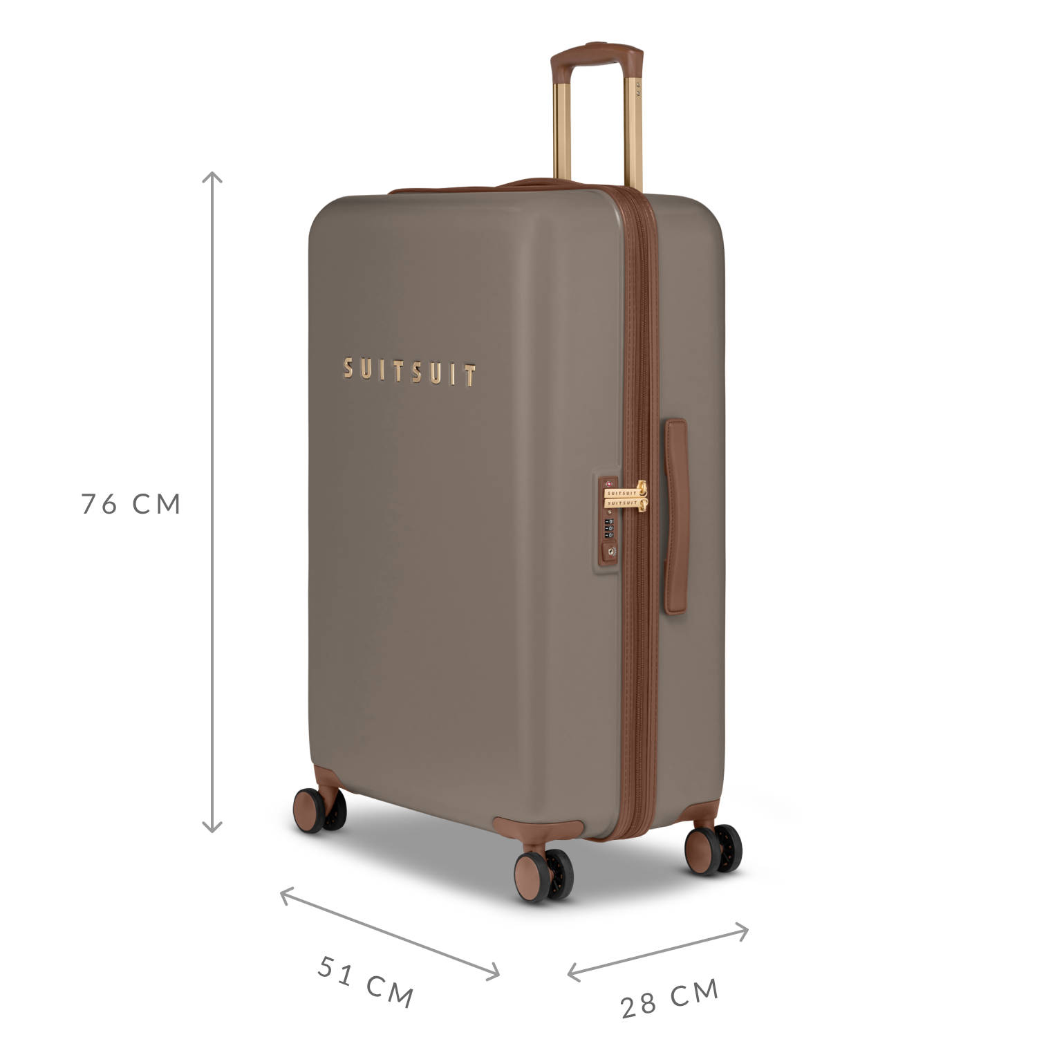 Suitsuit trolley Fab Seventies 76 cm. Taupe