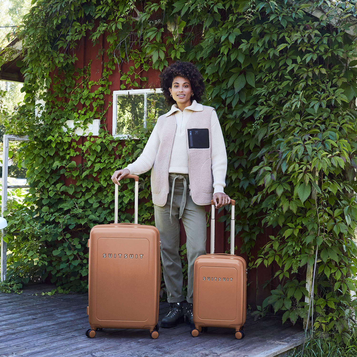 Suitsuit trolley set Natura Maroon Oak