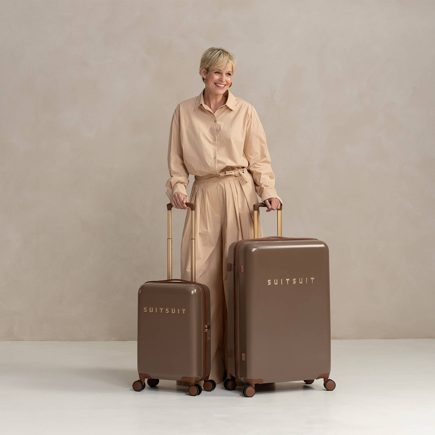 SUITSUIT trolley set Fab Seventies set van 2 Cocoa Brown