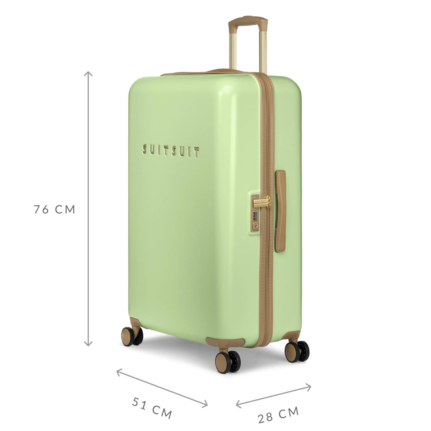 Suitsuit trolley Fusion 76 cm. Butterfly Green