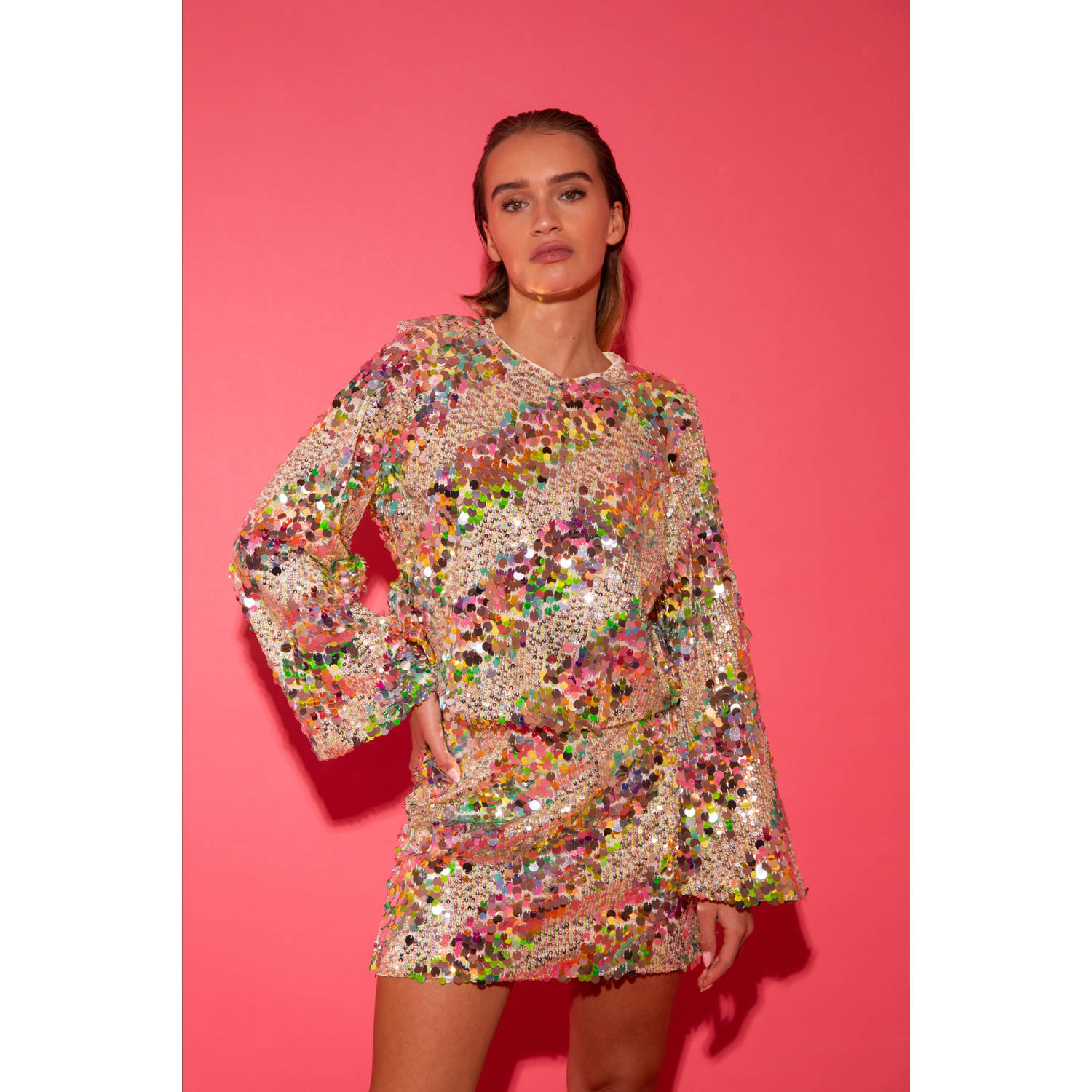 Studio AMAYA top multi met pailletten