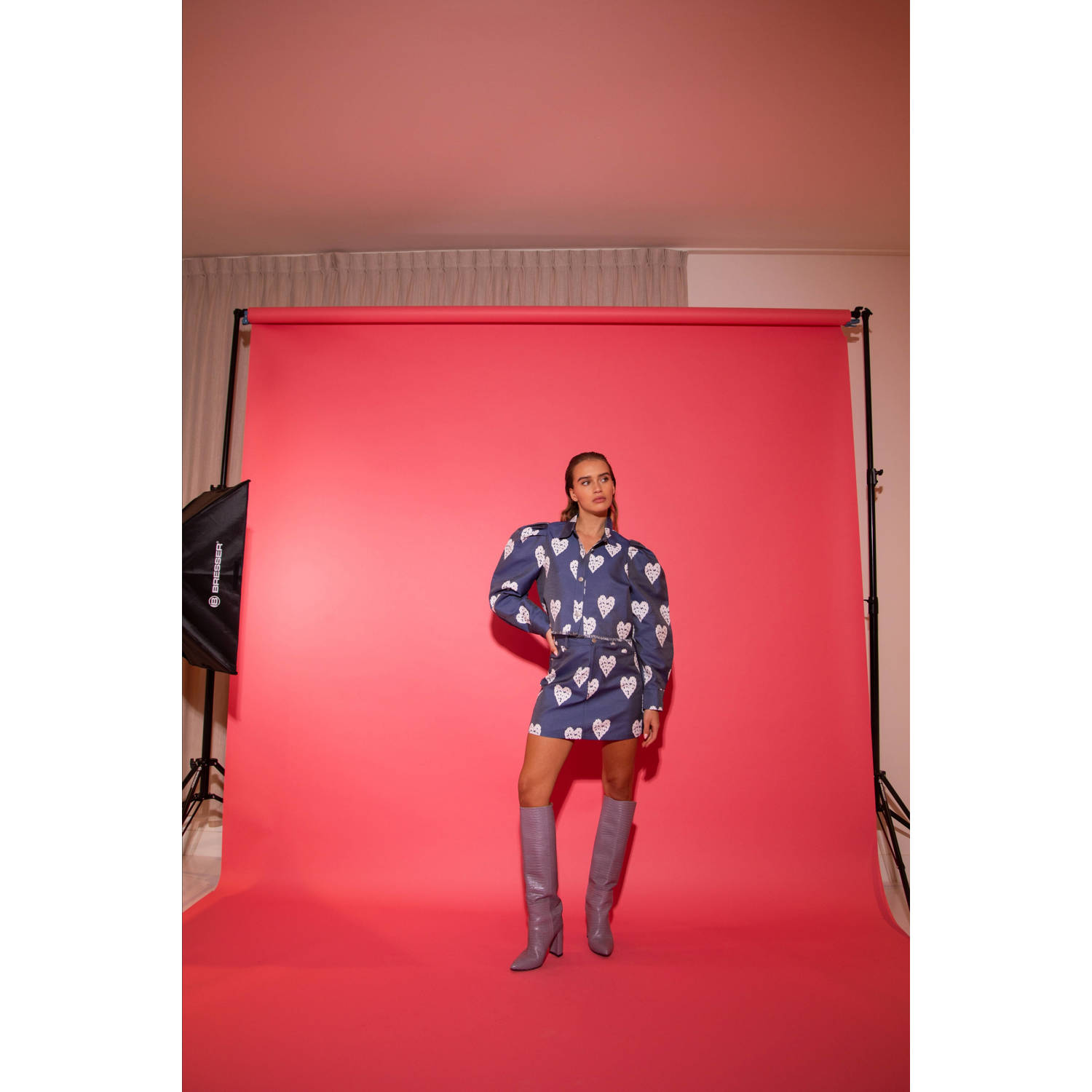 Studio AMAYA korte rok blauw