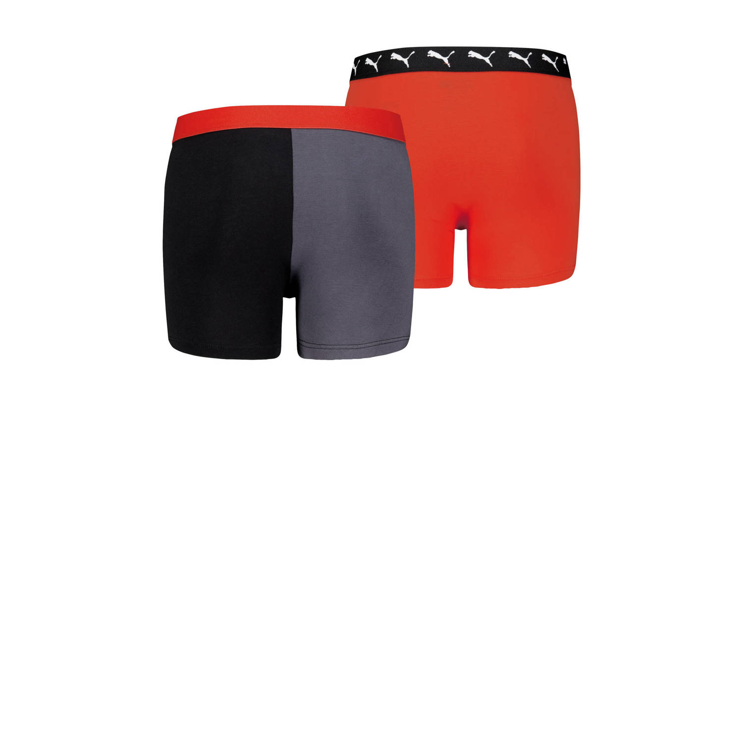 Puma boxershort- set van 2 rood zwart