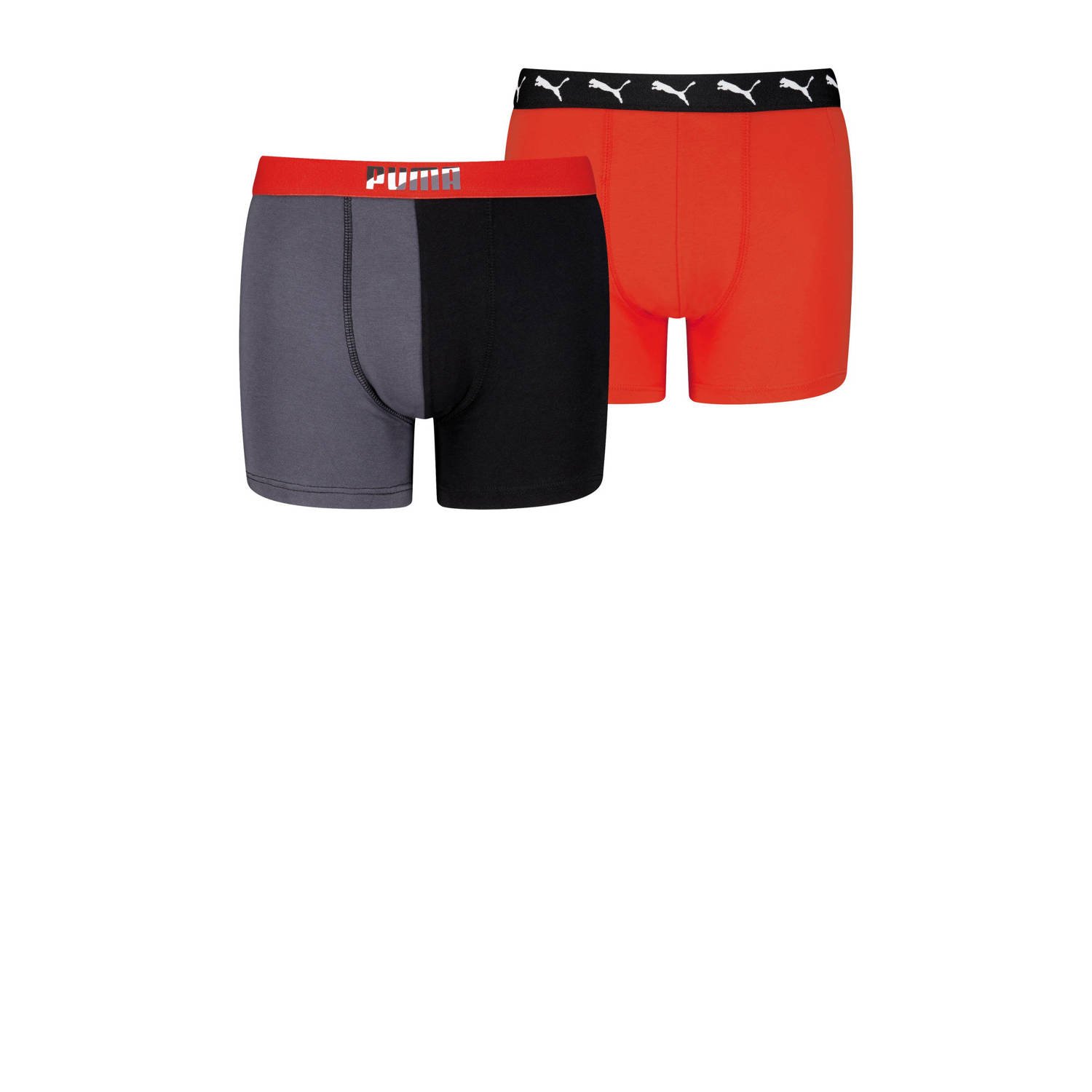 Puma boxershort- set van 2 rood zwart