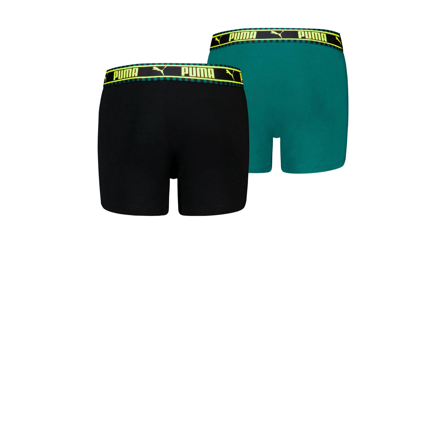 Puma boxershort- set van 2 groen zwart