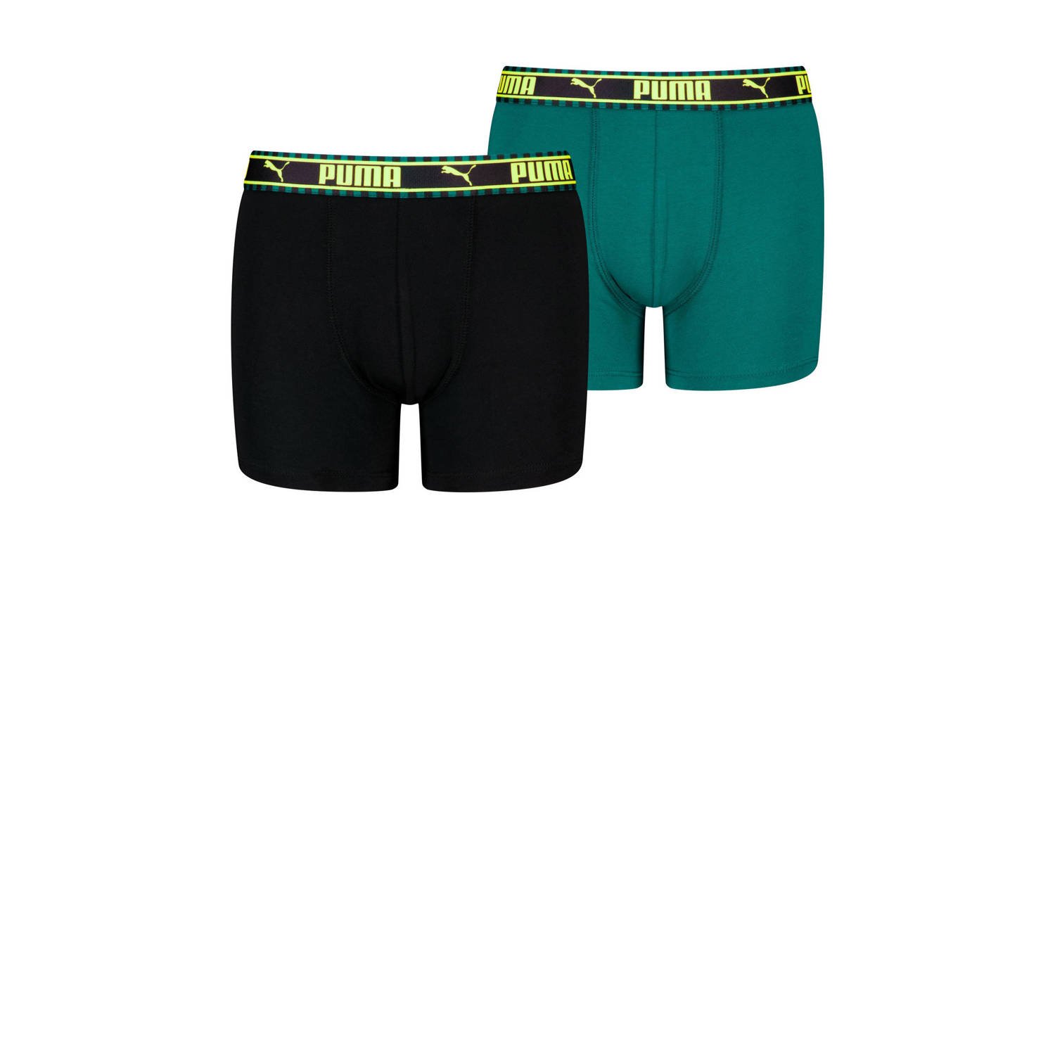 Puma boxershort- set van 2 groen zwart
