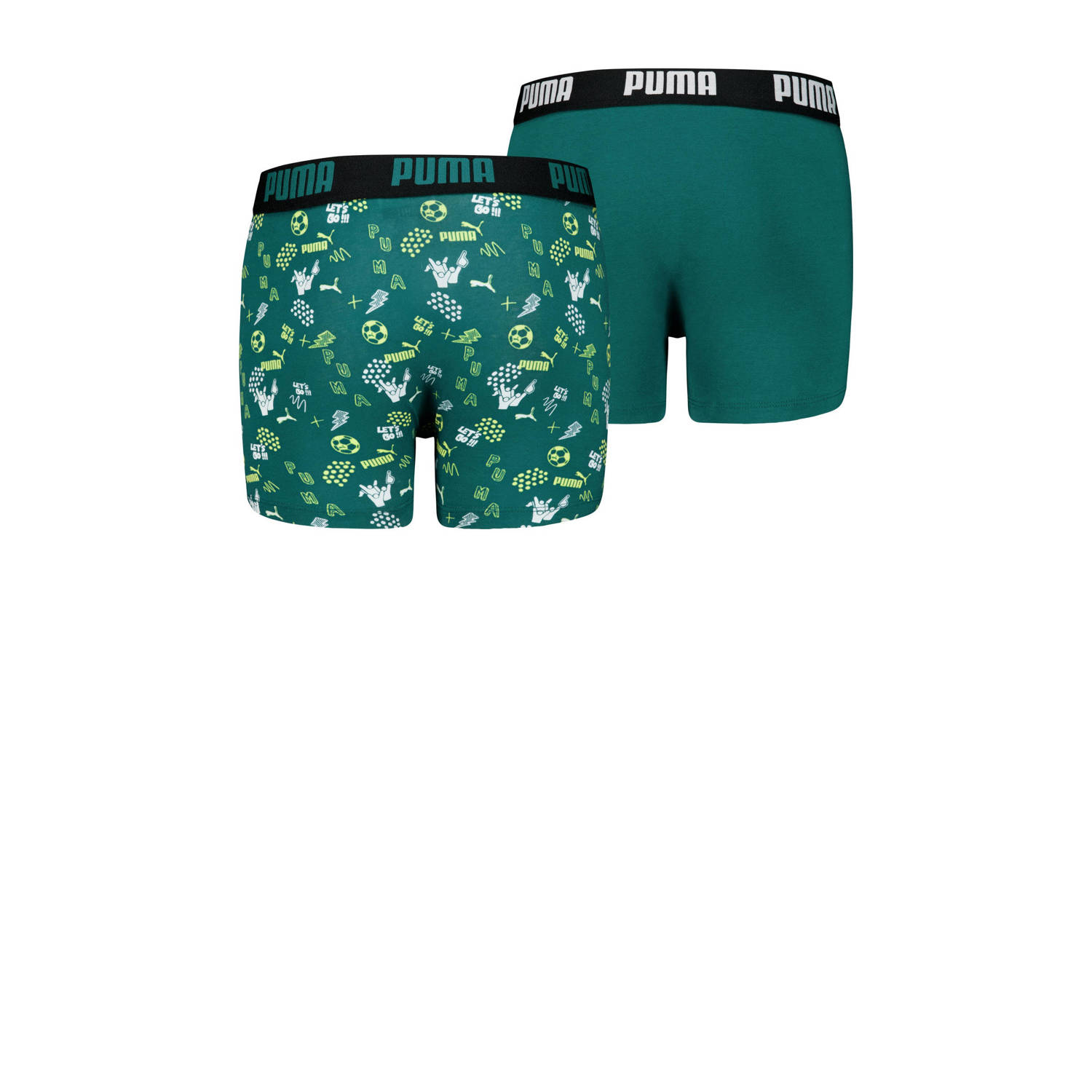 Puma boxershort- set van 2 groen