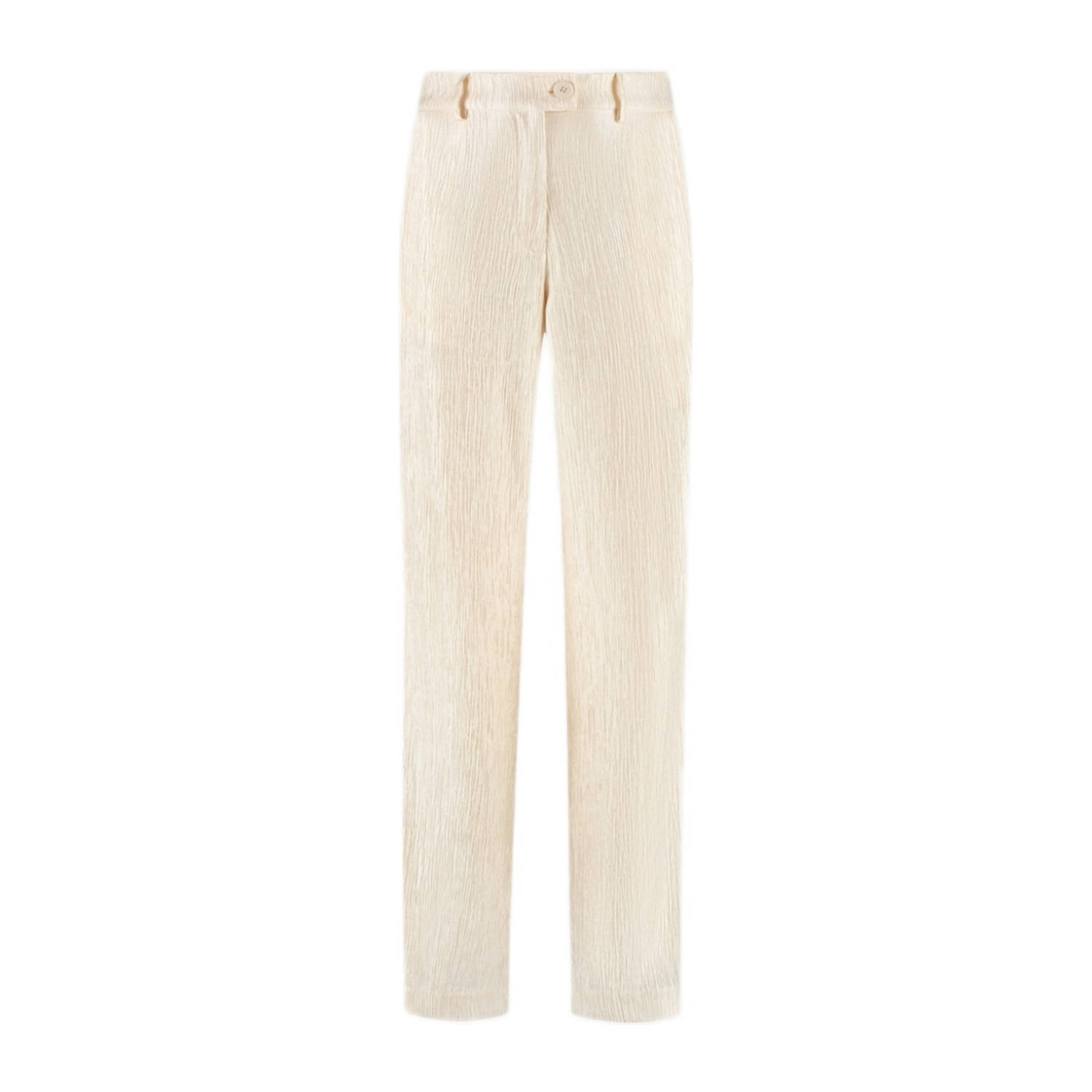 AMAYA Amsterdam straight regular waist broek ecru