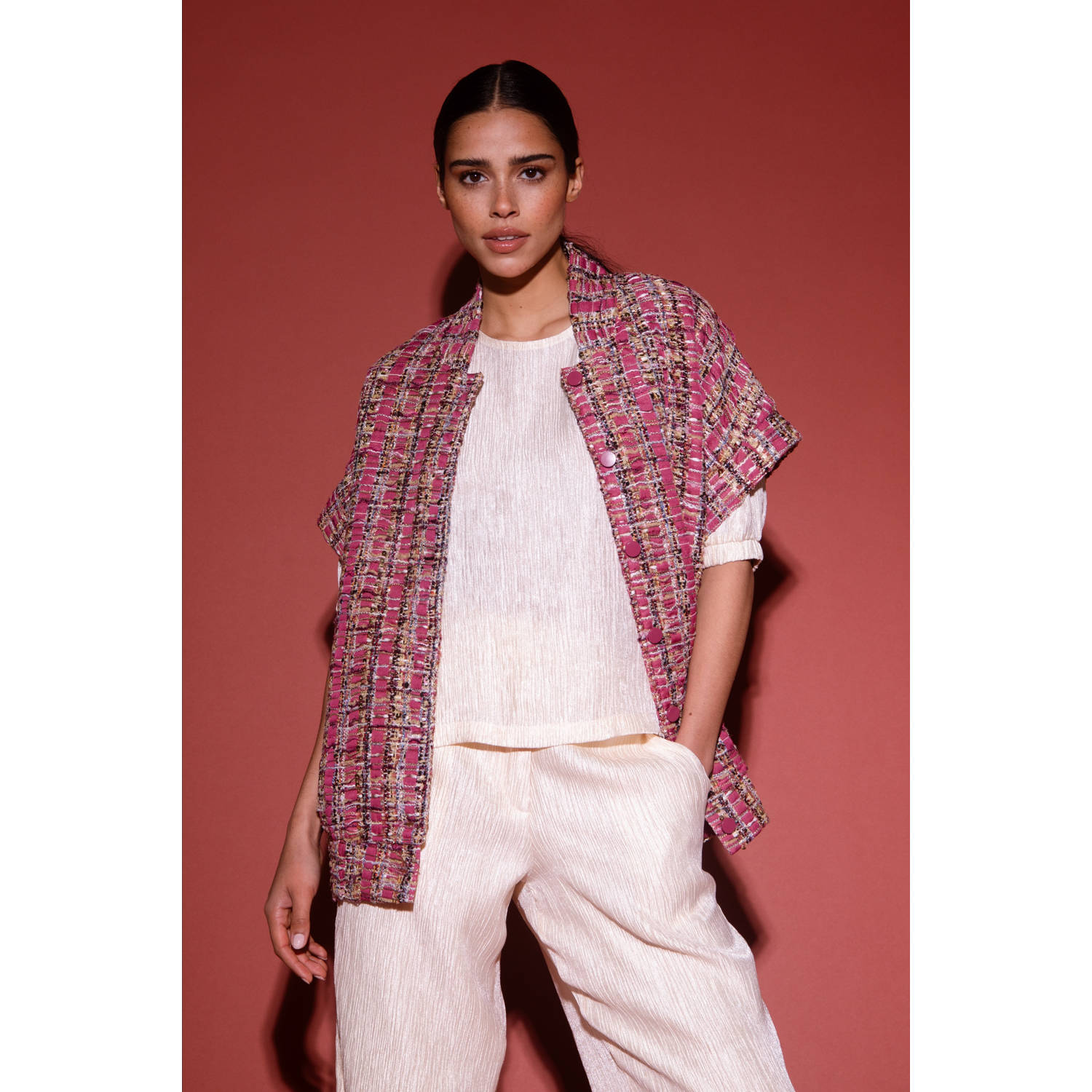 AMAYA AMSTERDAM Dames Blazers Bowie Gilet Roze