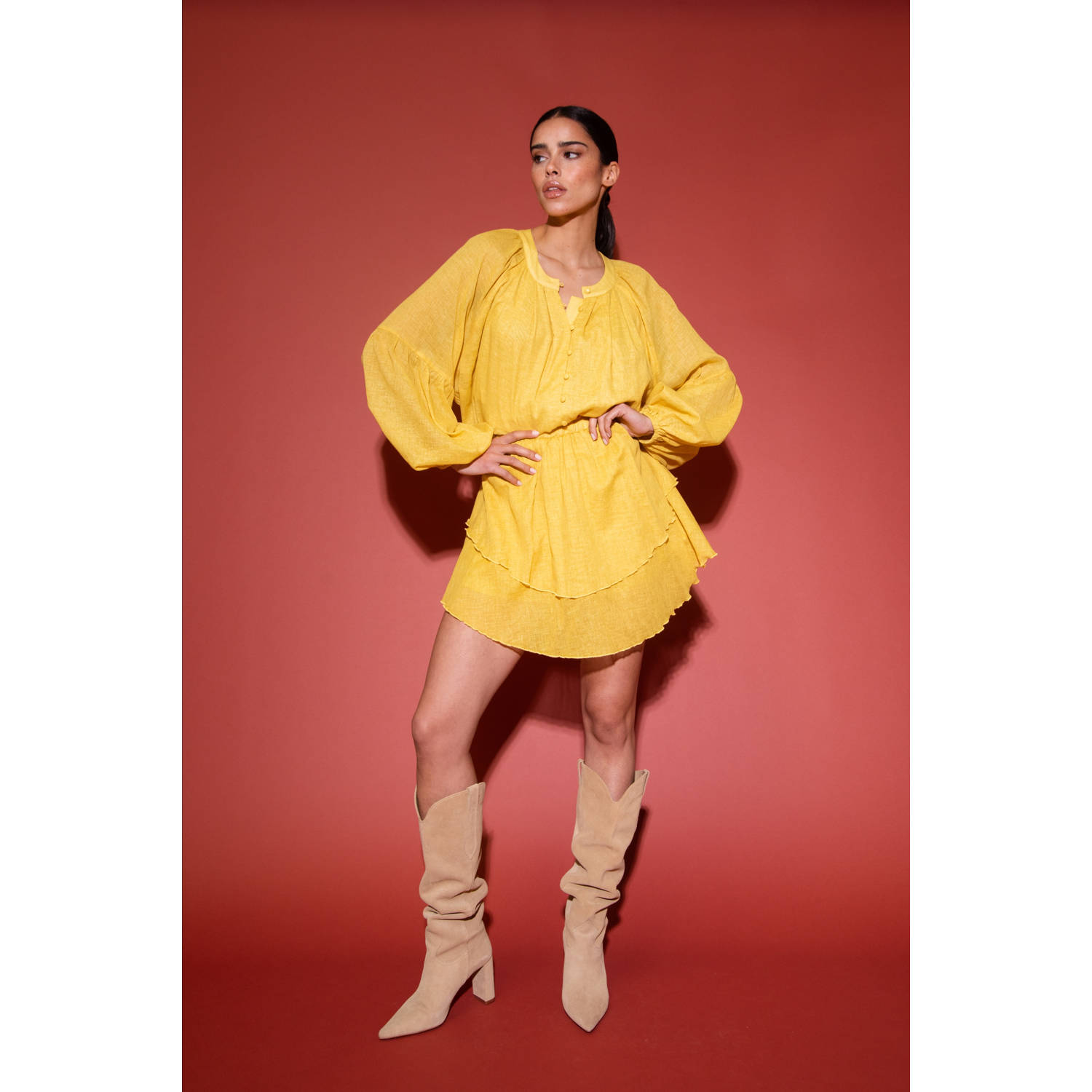 AMAYA Amsterdam korte rok geel