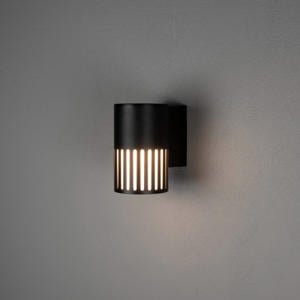 wandlamp buiten Pistoia - matzwart