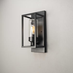 wandlamp buiten Trani schemersensor - matzwart