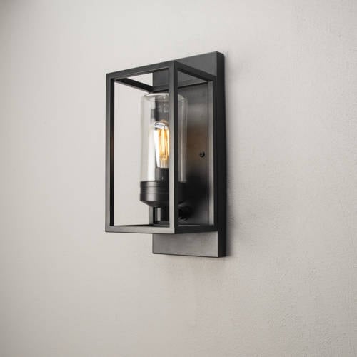 Konstsmide Trani wandlamp schemersensor, 40cm, E27, matzwart afbeelding