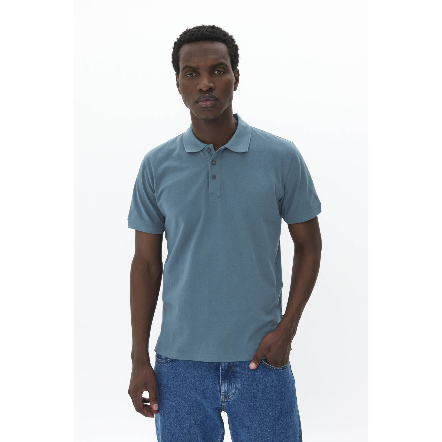 Matinique regular polo blauw