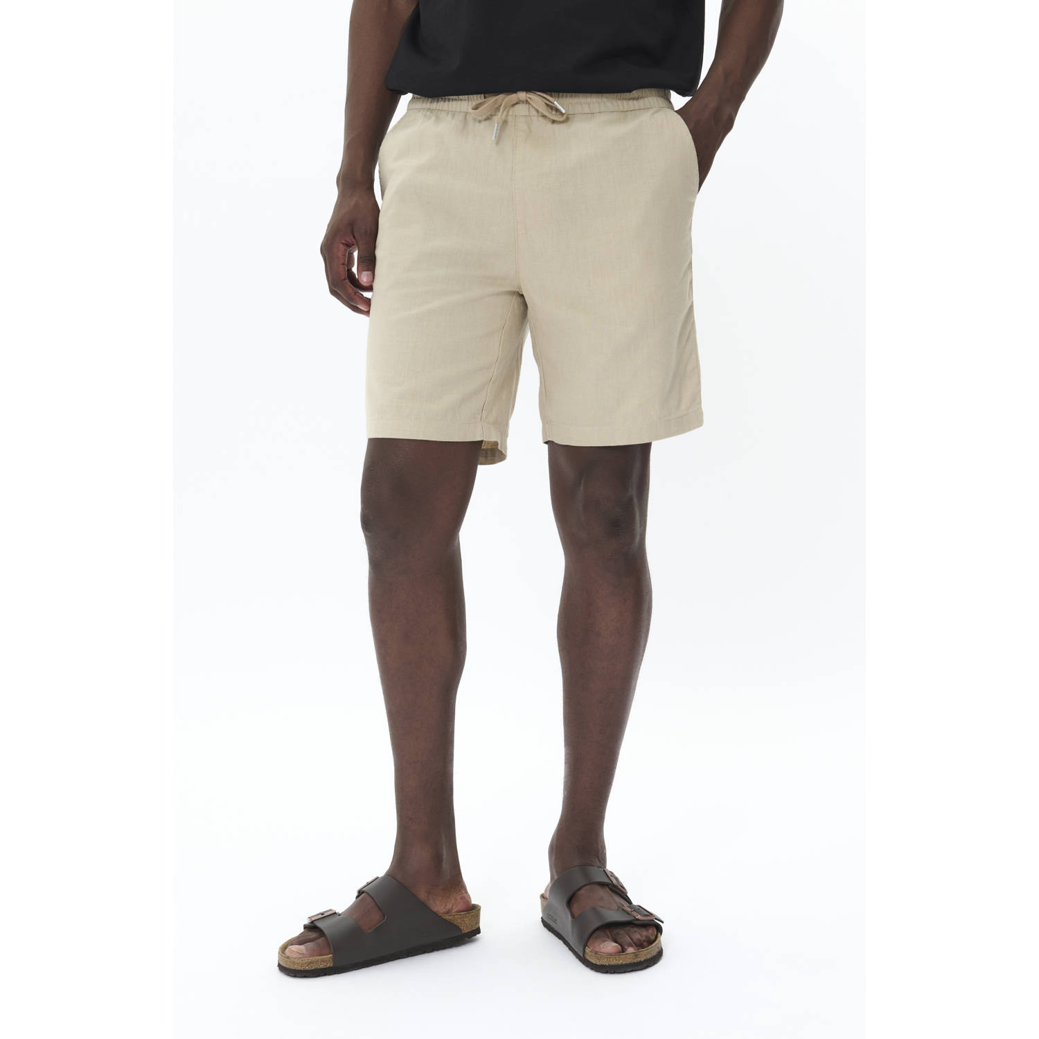 Matinique Regular fit bermuda van een mix van linnen en katoen model 'barton'