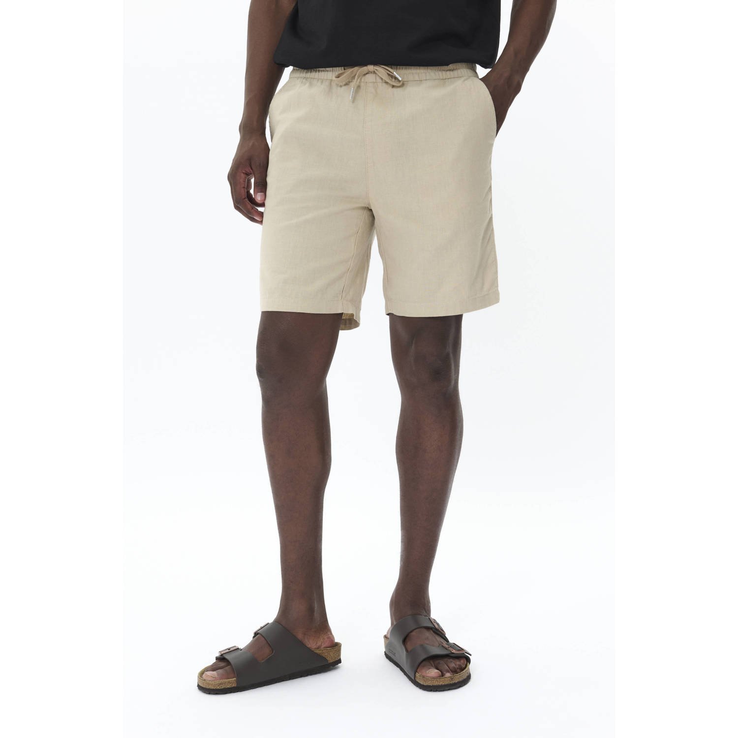 Matinique Regular fit bermuda van een mix van linnen en katoen model 'barton'